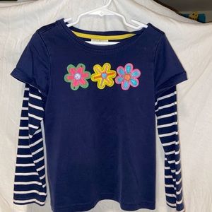 Hanna Andersson Girls Long Sleeve Appliqué Tee